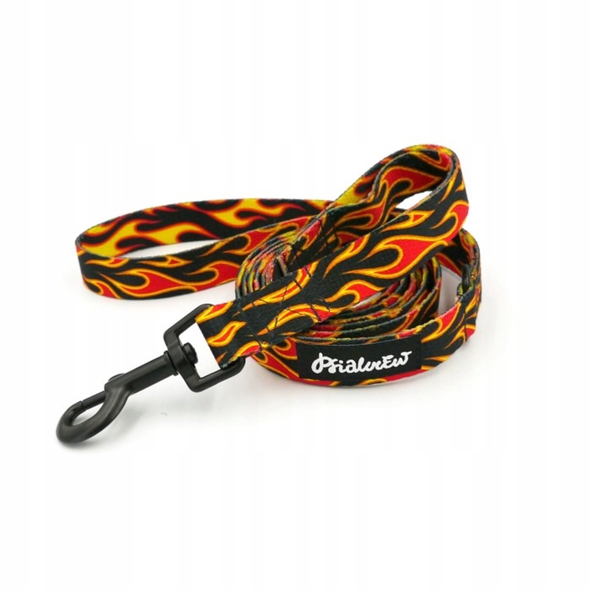 Psiakrew Dog on Fire Hondenlijn 160cm - Stoer Rock 'n' Roll Design