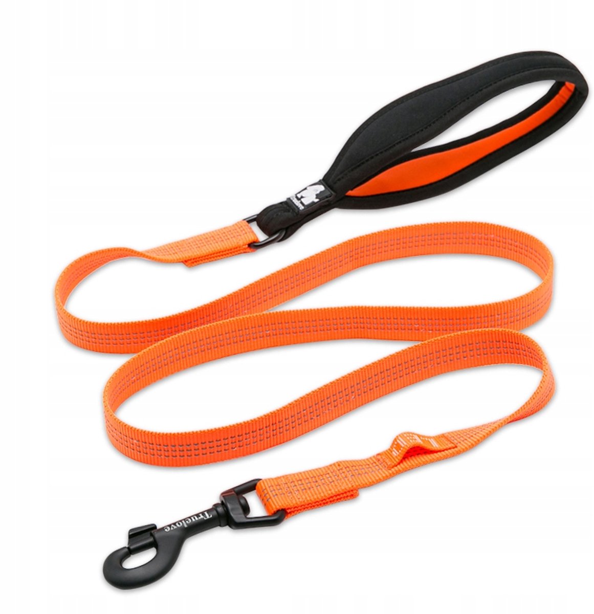 Truelove Lumen Hondenriem met LED-lamphouder - Oranje, Maat S