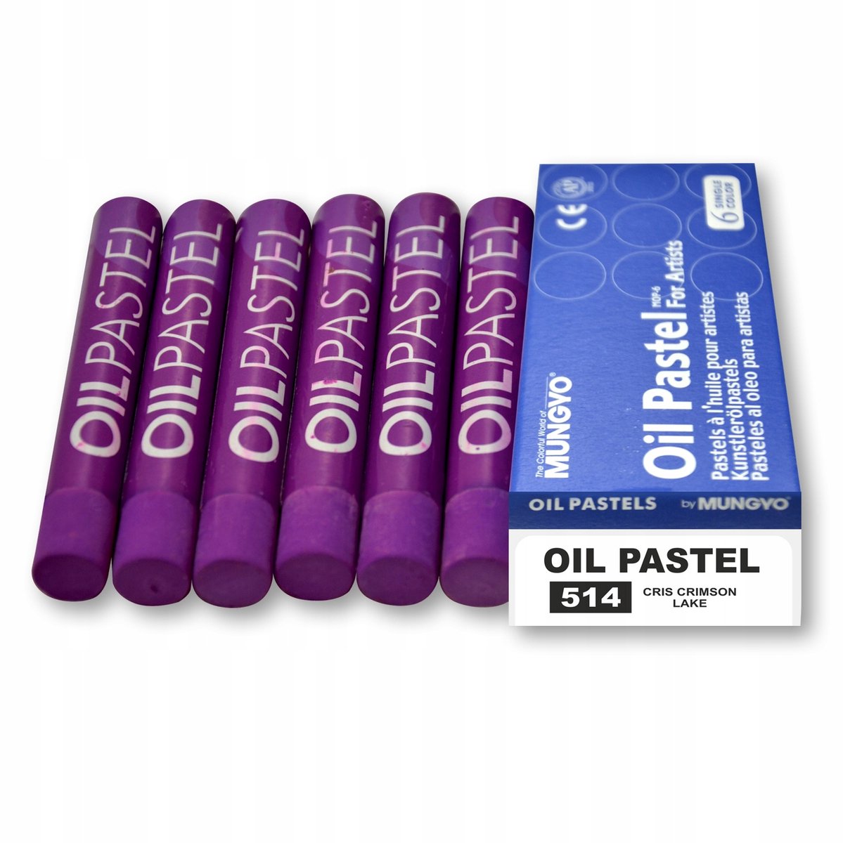 Mungyo Oliepastels Set - 6 Stuks - Karmrood