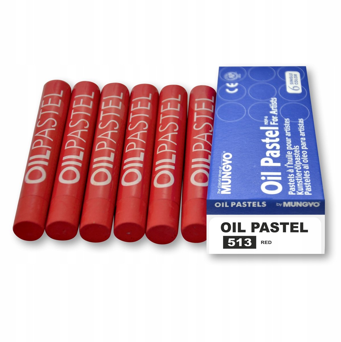 Mungyo Oliepastels Set - 6 Stuks - Rood