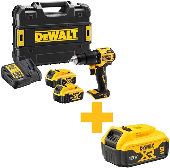 DeWalt DCD709P2T 18V Set (XR, 2× 5,0Ah in TSTAK)