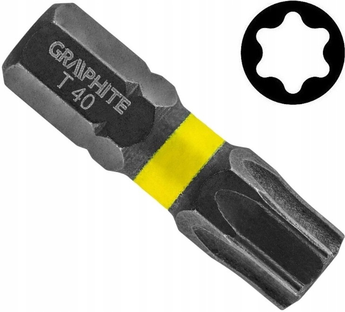 GRAPHITE Torx T40 slagmoerbit 25 mm 1/4" staal S2
