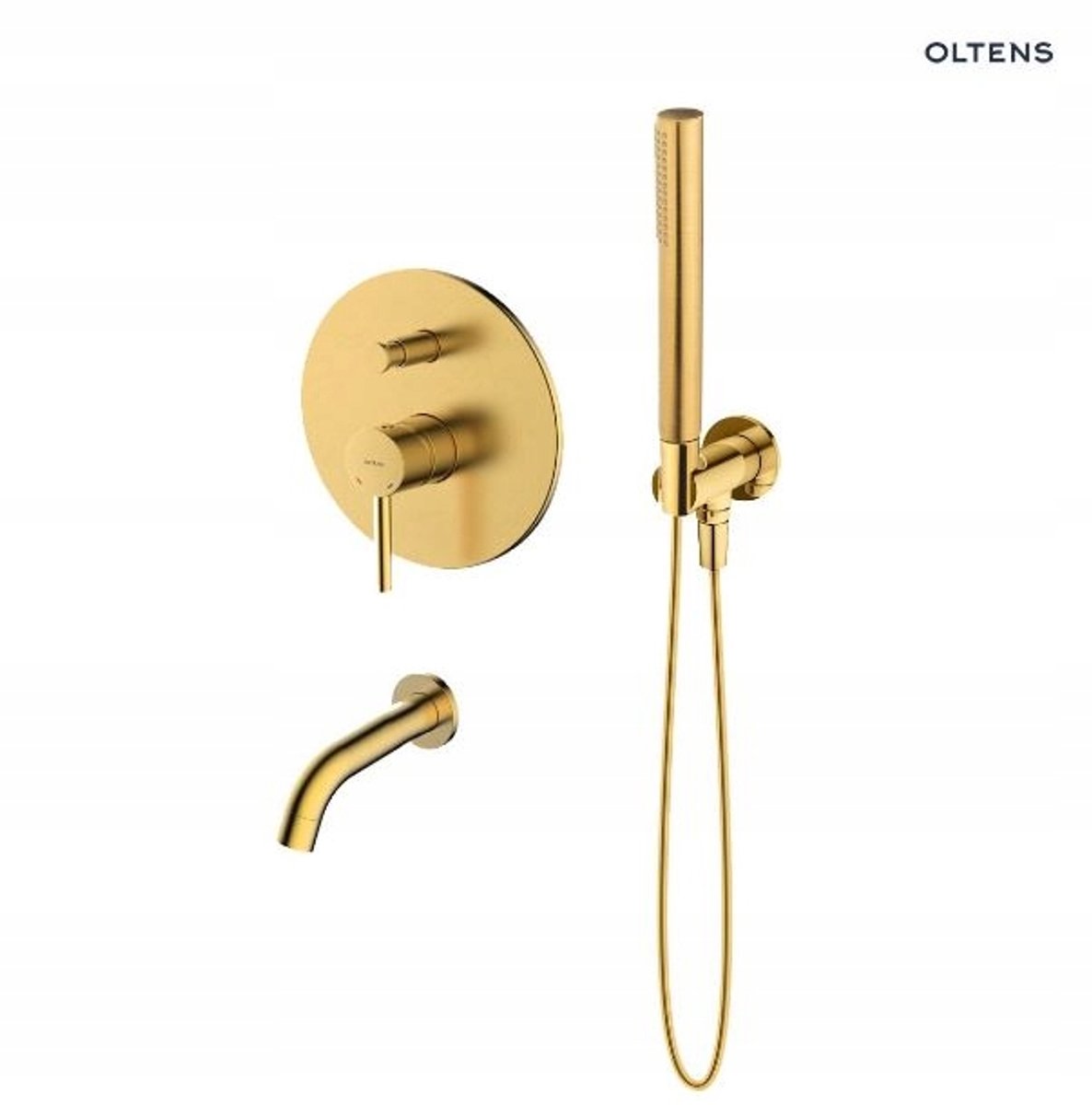 Oltens Molle Douche-Badkraan Set, Geborsteld Goud, Inbouw