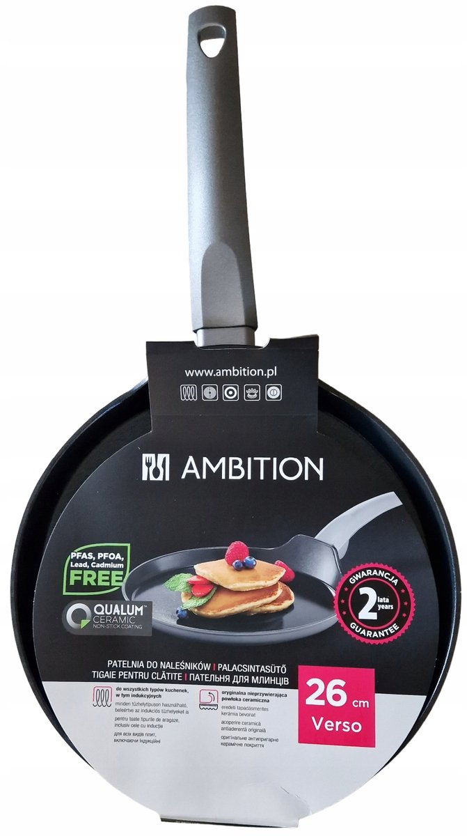 Ambition Verso Crêpepan 26 cm - Qualum Keramisch - Gas/Inductie