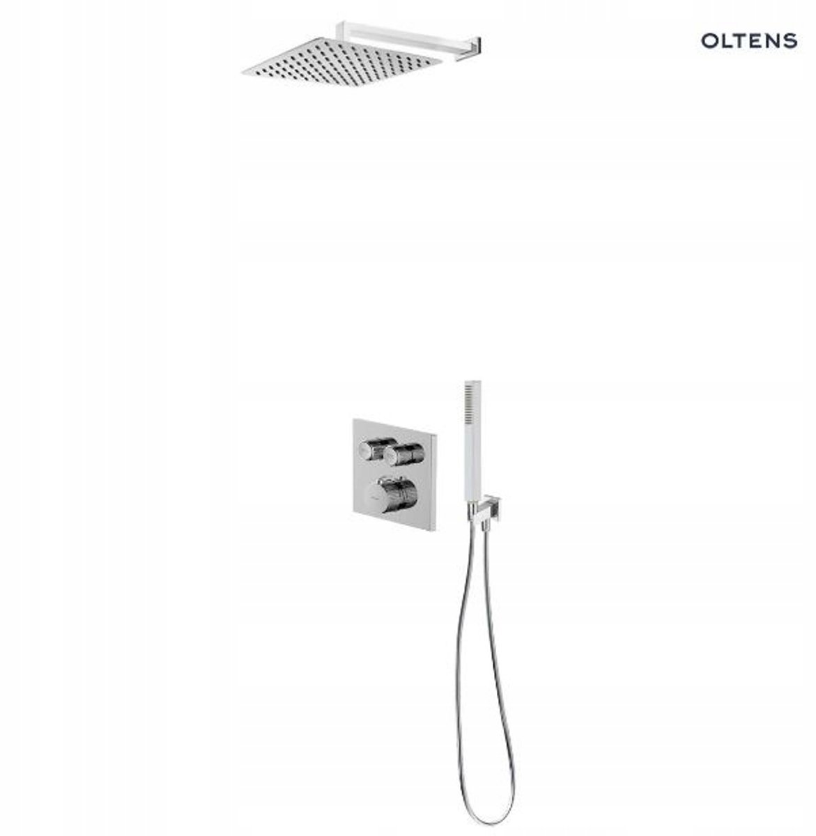 Oltens Onega Thermostatische Doucheset Inbouw met Regen Douche 25cm Chroom