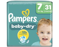 Pampers Baby-Dry Luiers Maat 7 (15+ kg) – 31 stuks | Tot 12 uur bescherming