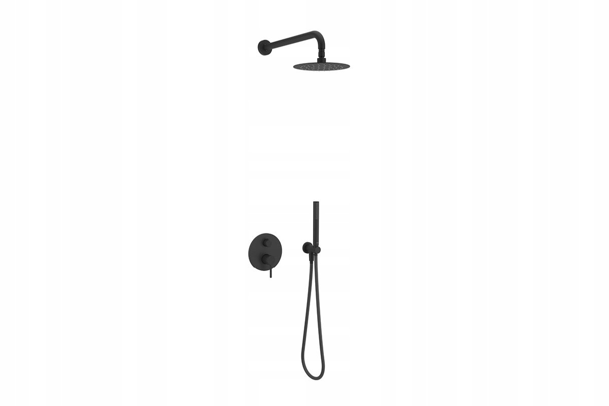 Excellent Pi Douche-Bad Set Inbouw Zwart AREX.SET.1245BL