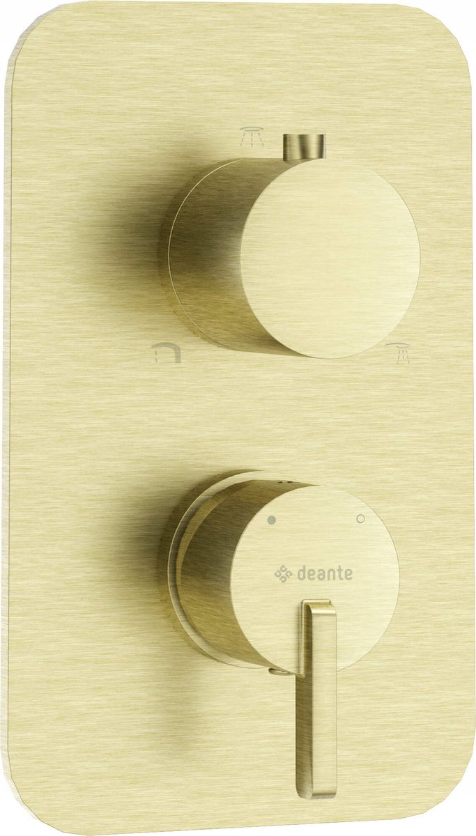 Deante Element Buitenkraan BOX BXY RQS Goud Geborsteld