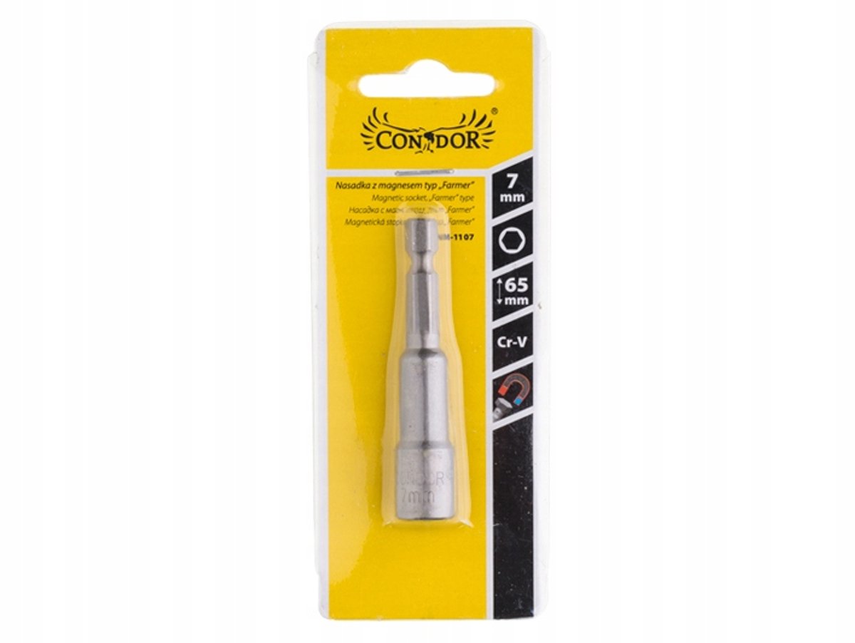Magnetische Dop 7 mm Condor HEX Staal Cr-V 65mm