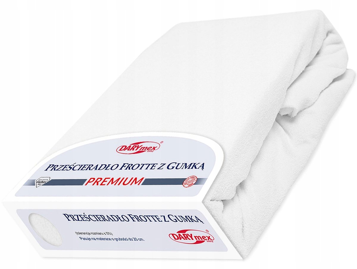 PREMIUM Terry Hoeslaken met Elastiek 180x200 Wit 200g