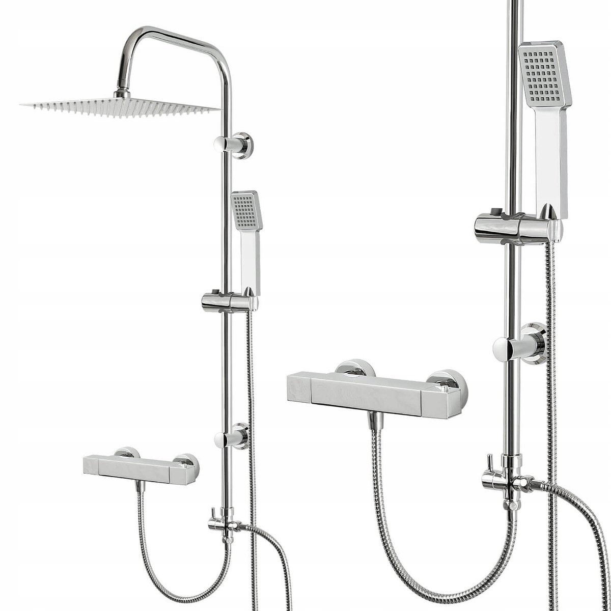 Douchekolom INEA met Thermostatische Kraan & 30cm Rainshower