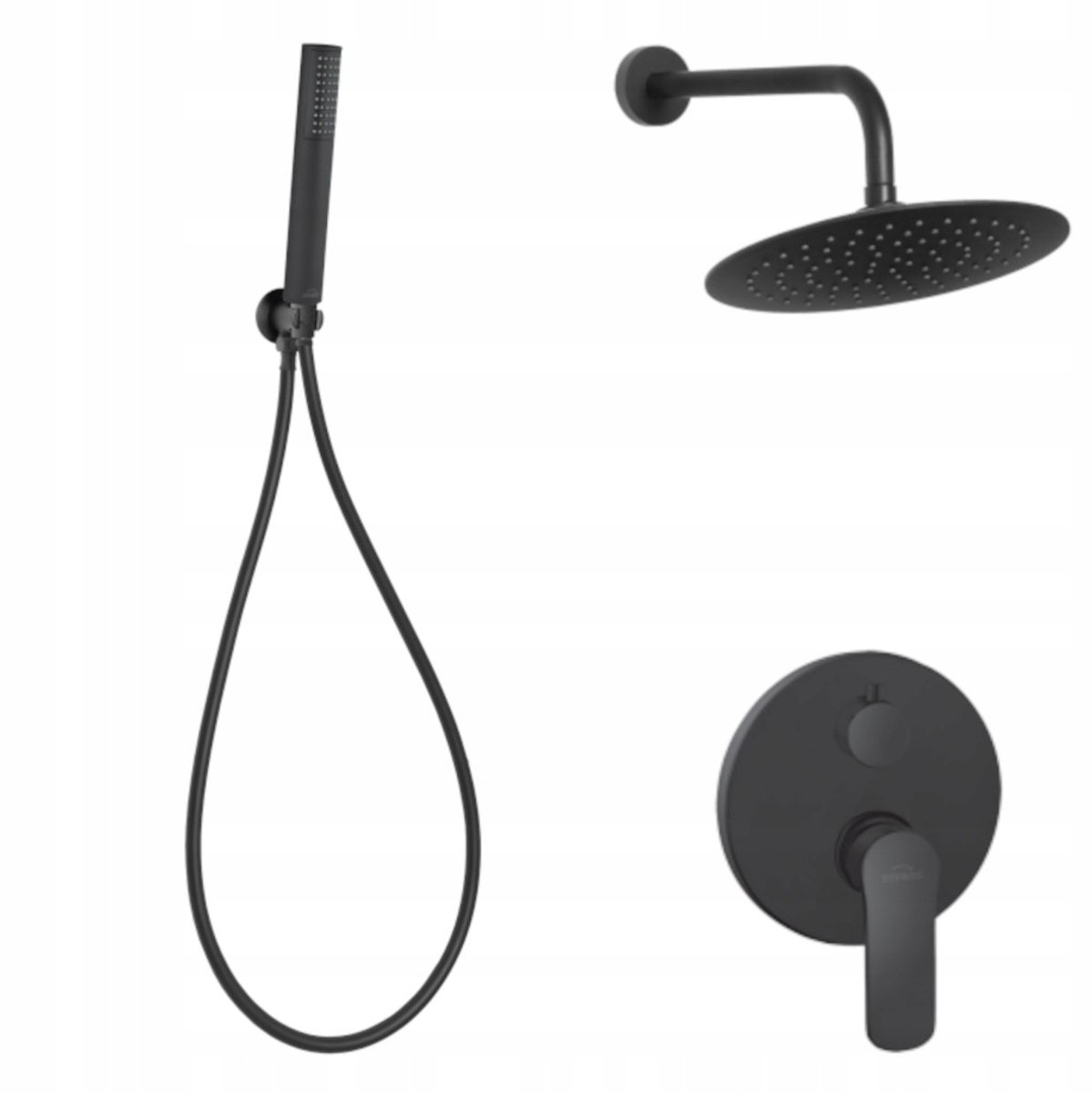 Invena Siros Doucheset Inbouw Mat Zwart 2 Functies