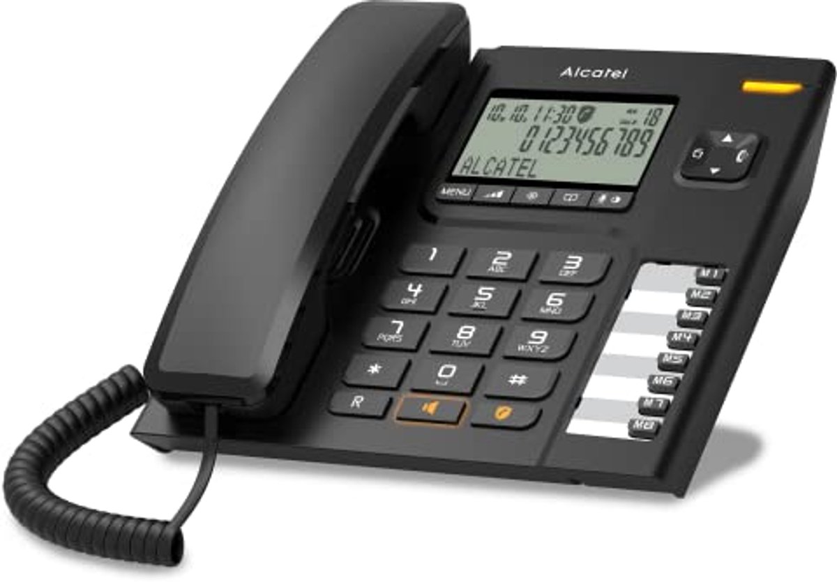 Vaste telefoon met snoer en groot display voor thuis en kantoor