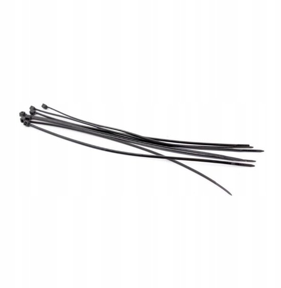 Zwarte kabelbinder tie-wrap 300 mm lang x 4,8 mm | Bestellen