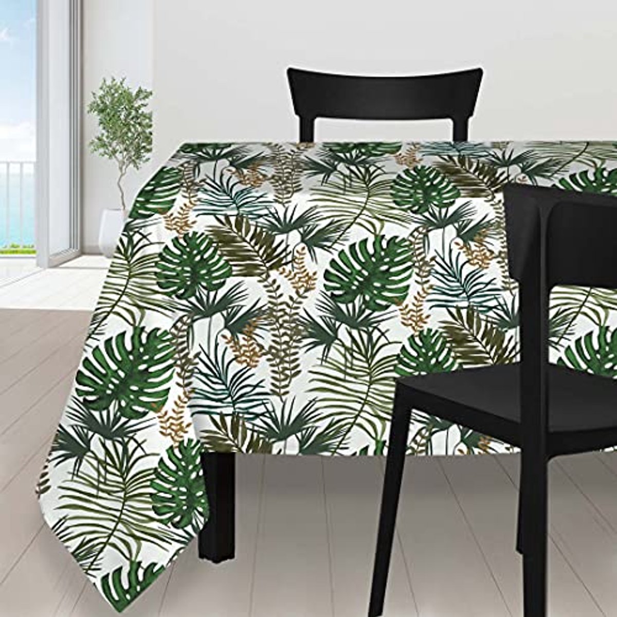 Veelkleurig Tafelkleed 140 x 240 cm - Polyester met Groenteontwerp - Tropische Sfeer