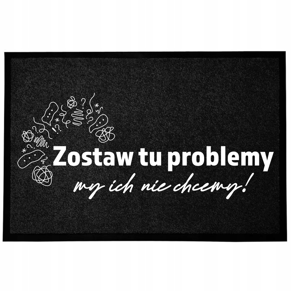Zwarte Deurmat met Grappige Tekst - 40x60cm - Antislip