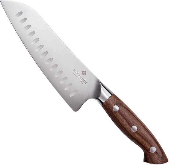 Santoku 19 cm – Acier allemand et manche en bois de noyer