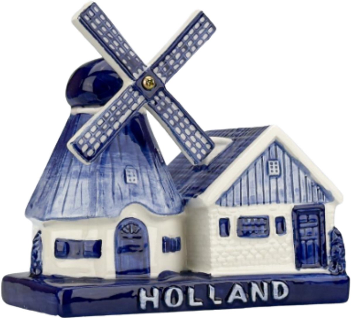 Delfts Blauw Molen - 13 cm - Hollandse huisjes - Souvenir - Hollandse cadeautjes - Delfts blauw - Nederland
