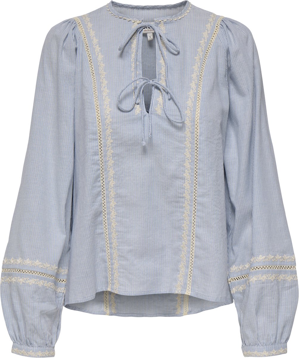 ONLY - ONLMONICA ANE LS EMB TOP WVN Dames Top