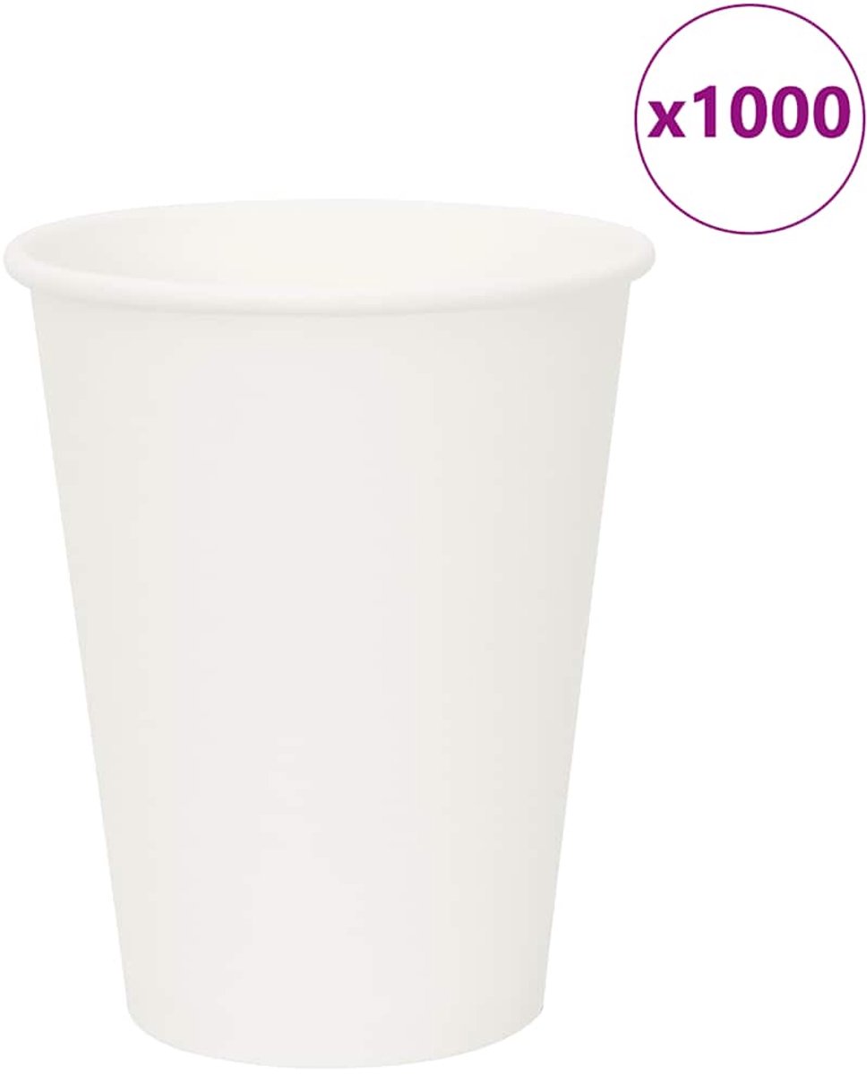 vidaXL - Papieren - koffiekopjes - 1000 - st - 12oz - 300 - ml - wit
