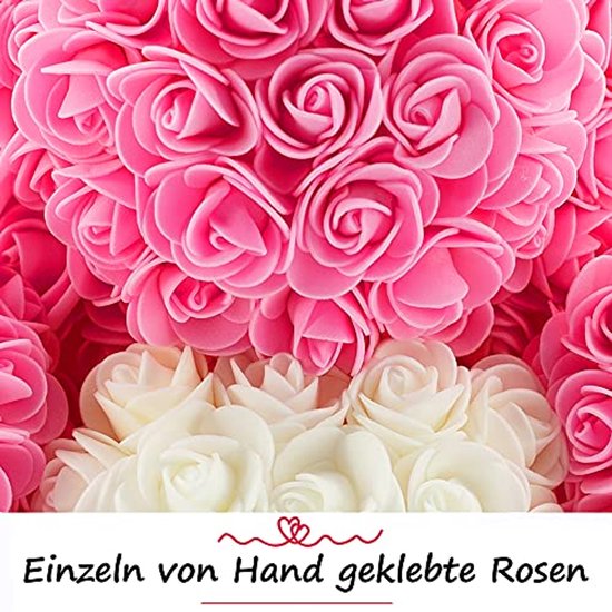 Eeuwige rozenbeer, geschenkdoos met halsketting, rozenbeer voor vrouwen