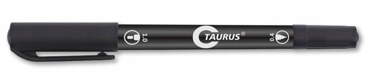 Taurus Dubbelzijdige CD Marker S/M - Zwart, Permanent