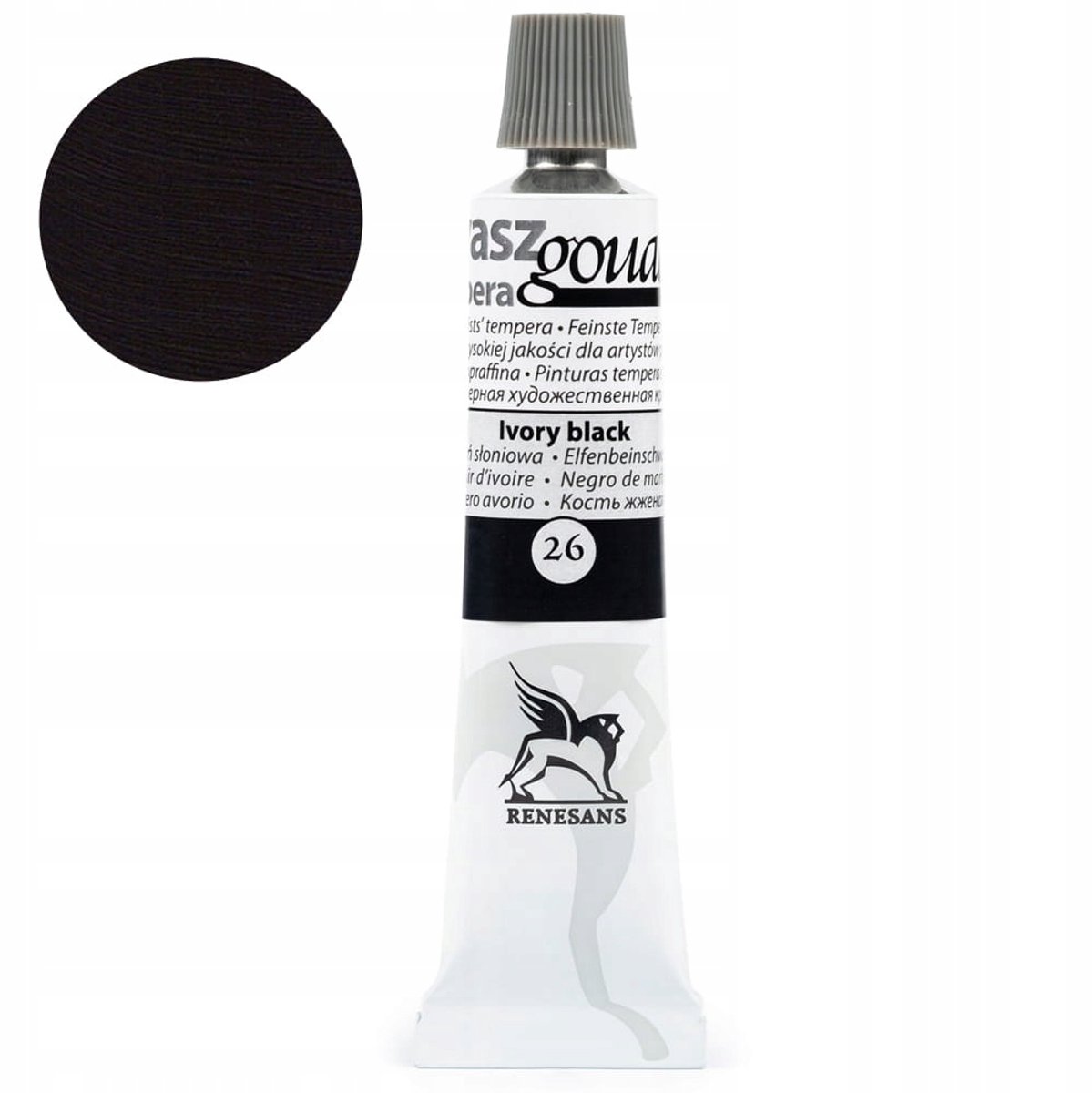 Renesans Gouache Verf 20ml - 26 Been Zwart