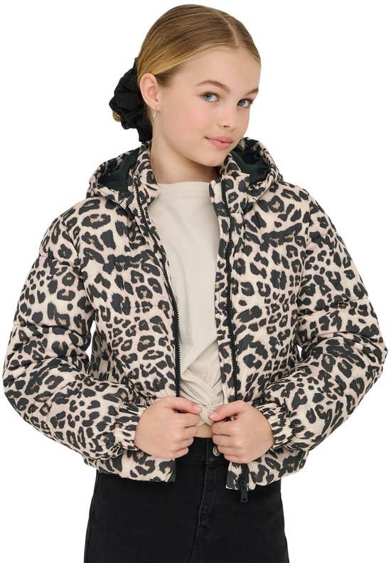 ONLY KOGDALIA SHT PUFFER AOP JACKET OTW NOOS Manteau Filles - Vison argenté Leo