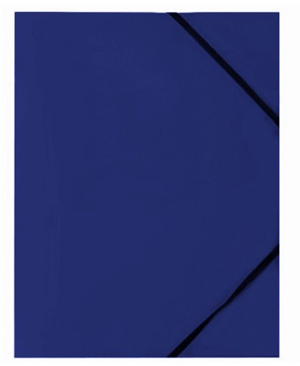 Blauwe A4 Kaart met Elastiek, 450 micron PP
