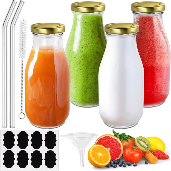 355 ml sapflessen met doppen voor het maken van sap (12 stuks 355 ml sapflessen met doppen voor het maken van sap (12 stuks