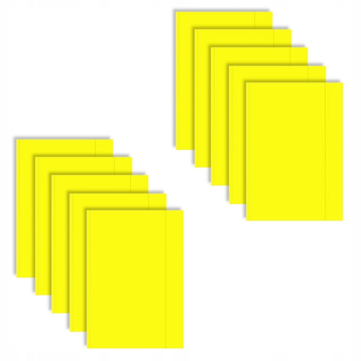 Gele A4 Map met Elastiek - 10 Stuks