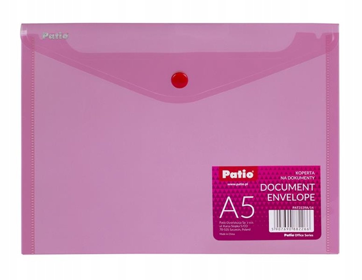 Patio A5 Documentenmap Roze - Organizer voor Documenten