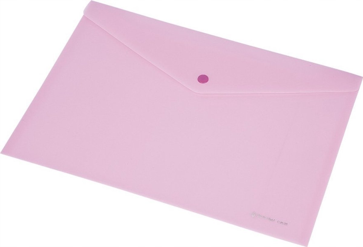 Panta Plast A4 Mapje met Drukknoop - Roze PP
