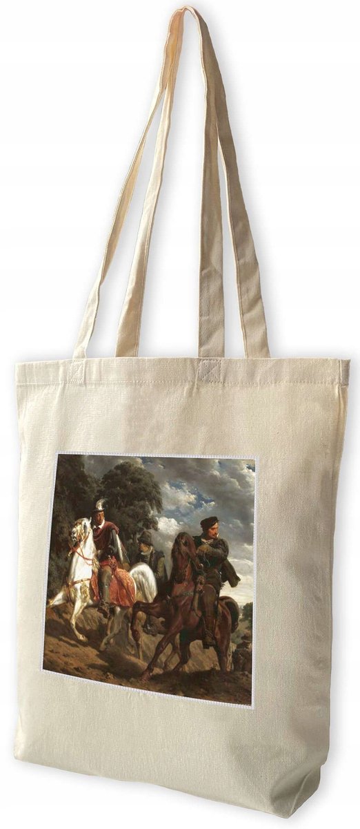 Shopper Tas met Opdruk 'Uittocht van Hendrik van Valois' - Stijlvol & Praktisch