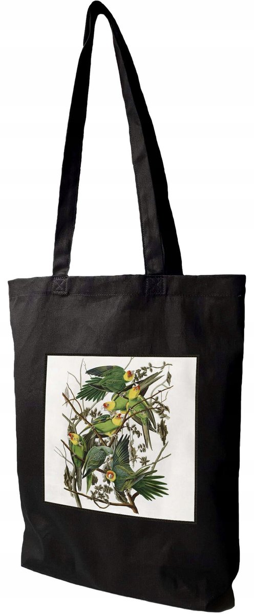 Stijlvolle shopper met Carolina-parkietprint - op maat gemaakt