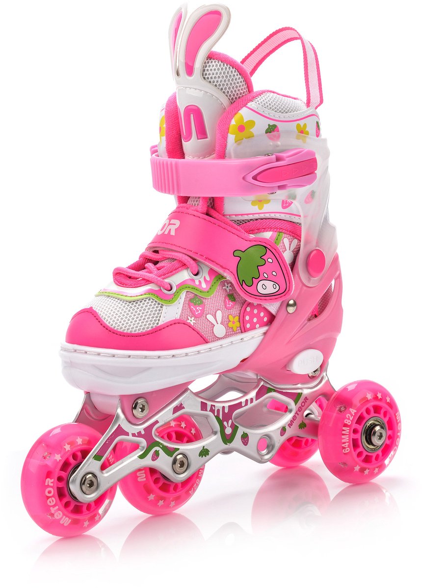Meteor Bunny – Inline Skates 4in1 – XS 25-28 – Skeelers met schaatsen en rolschaatsen – Verstelbaar Meteor Bunny – Inline Skates 4in1 – XS 25-28 – Skeelers met schaatsen en rolschaatsen – Verstelbaar