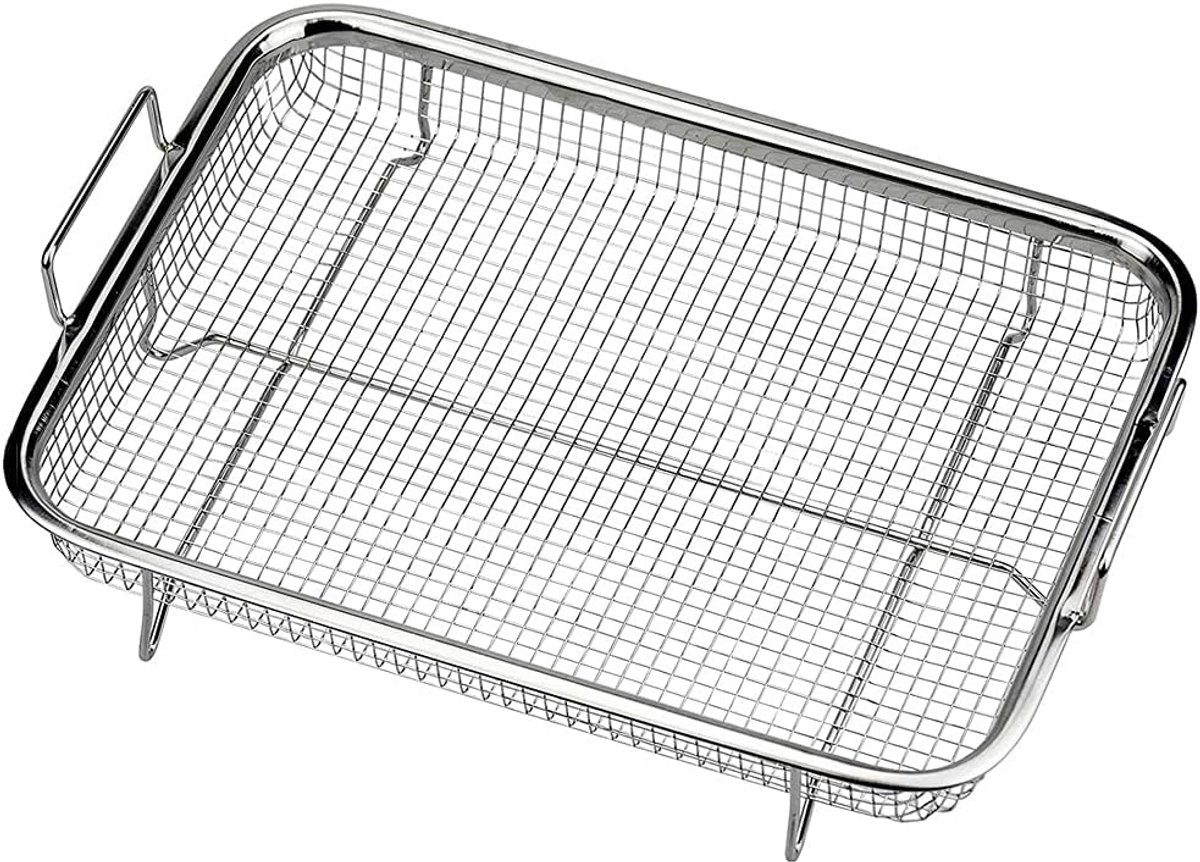 Barbecue gereedschapset - RVS Barbecue Mand, Outdoor Bratplaat 30x22x5.5cm