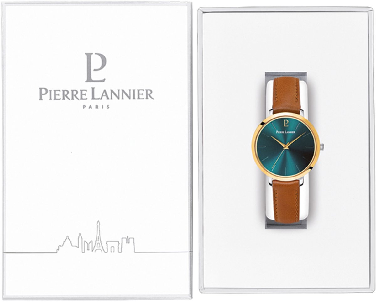 CHOUQUETTE Ladies Watch Green Dial Brown Leather Strap