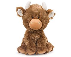 Petface Farmyard Buddies Hetty the Highland Cow pluche hondenspeelgoed met ingebouwde pieper (Pack van 1)