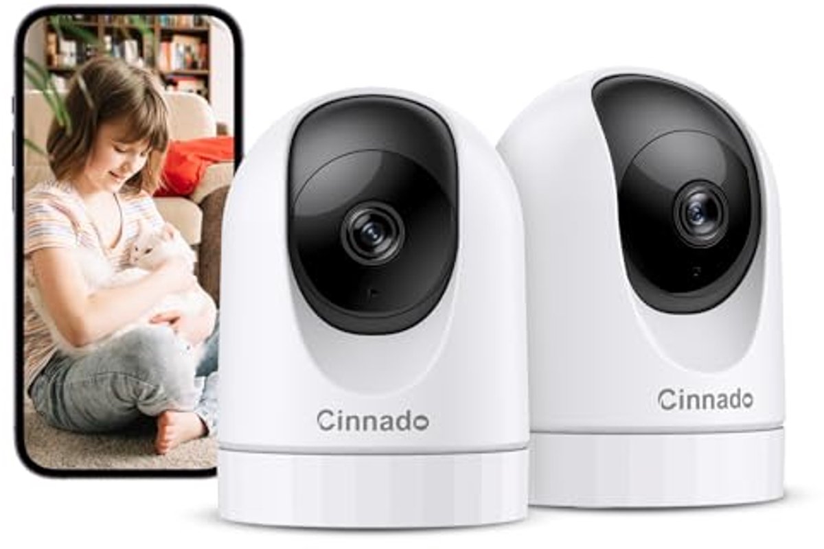 2K indoor beveiligingscamera, babyfoon met 2.4G WiFi-camera en audio, sirene/nachtzicht voor thuis/huisdier/oppas/kat, 24/7 SD-kaartopslag, cloud (optioneel), ondersteuning