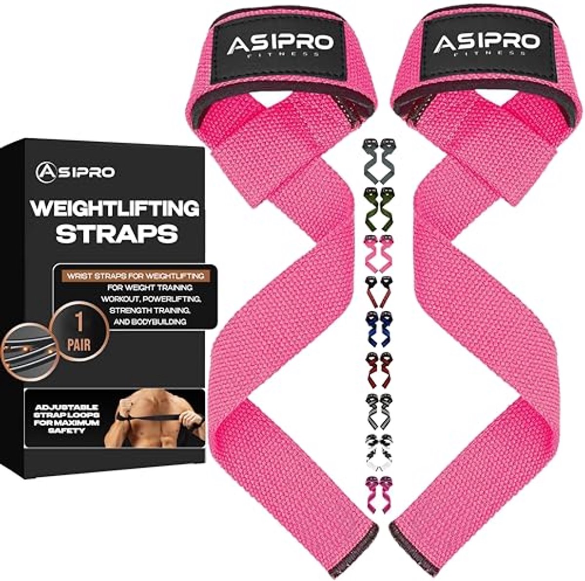 Gewichthefriemen voor Deadlifting en Powerlifting - 22 inch Lifting Straps voor Verbeterde Stabiliteit