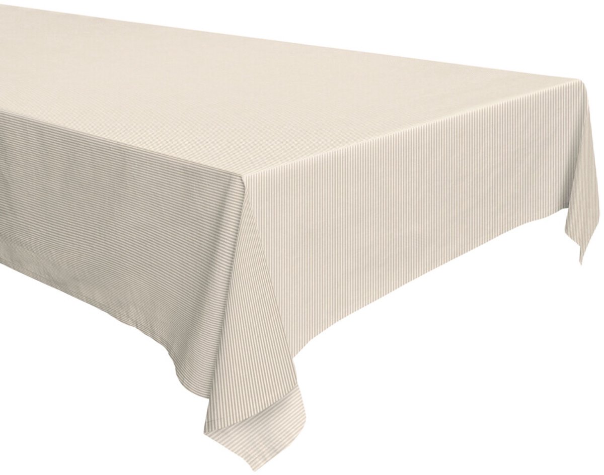 Byrklund Tafelkleed Refined Lines - 140x320 - 50% Katoen (BCI) / 50% Linnen - Naturel