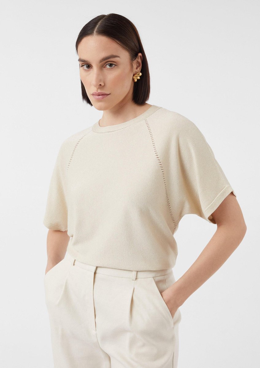 COMMA - Dames pull - Maat XS - Vrouwen - 0505 WHITE - Viscose