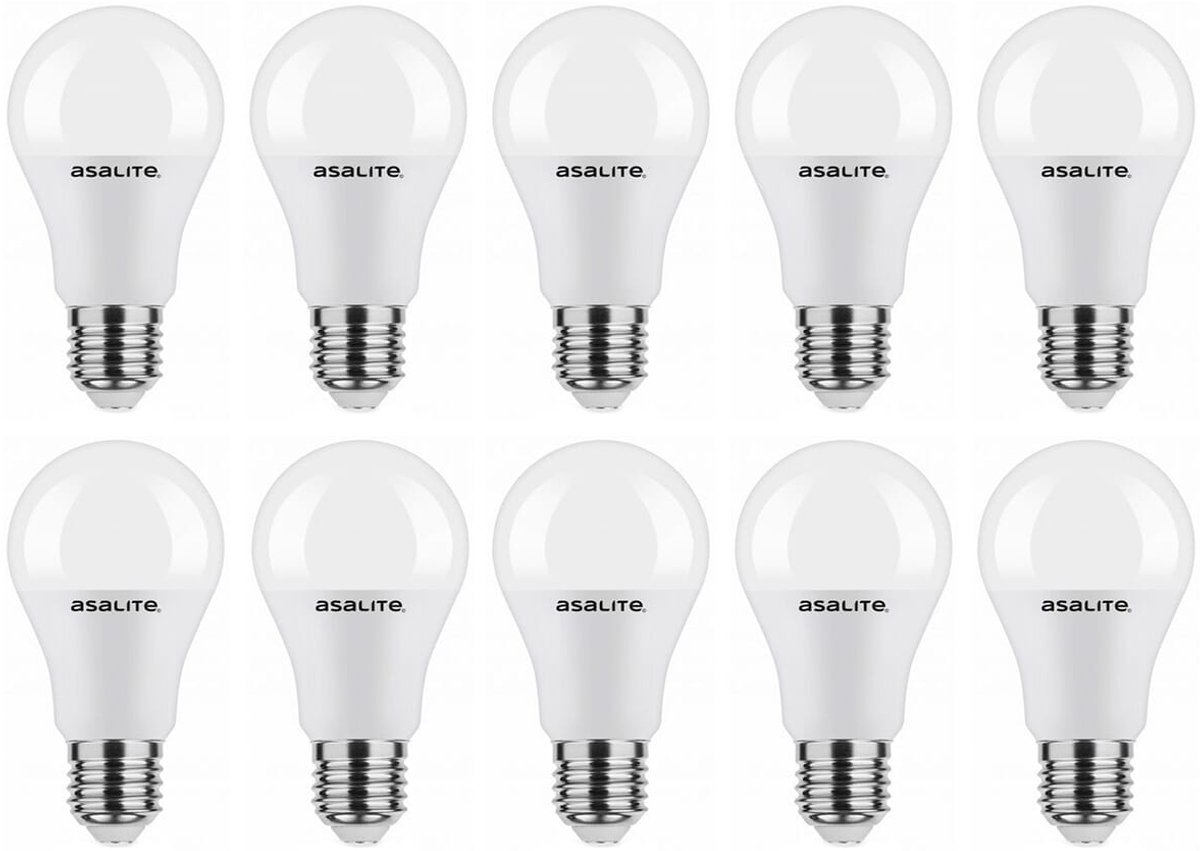 Asalite LED Lamp A65 E27 Fitting - 15W = 95W - 1430 Lumen - 3000K Warm Wit Licht - Niet Dimbaar - 220-240V - Energiezuinig- 10 stuks