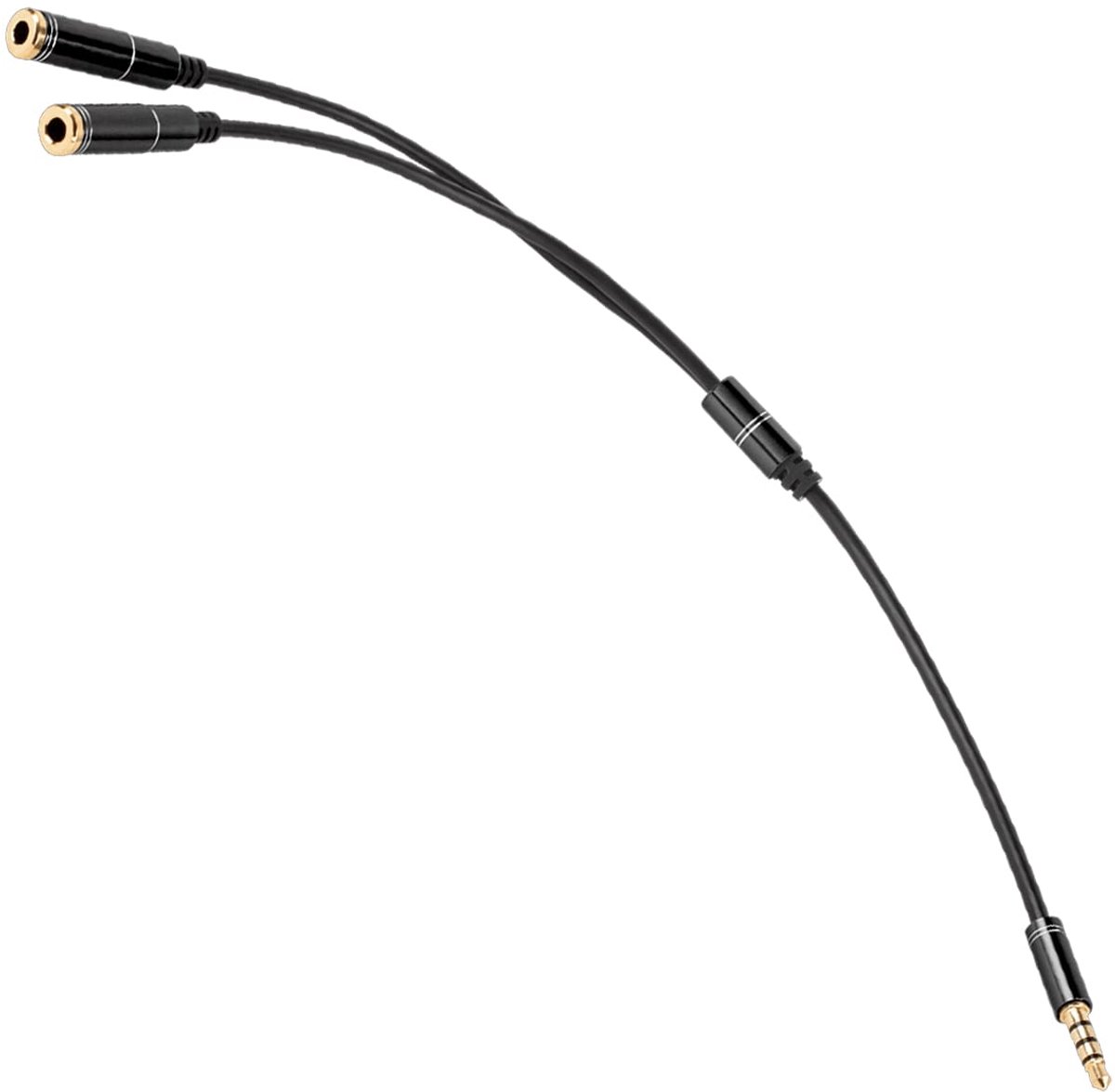 Orbit Electronic Audio Kabel - 3.5mm Jack (m) naar 2x 3.5mm Jack (v) - MIC/Koptelefoon - 0.20m - Zwart