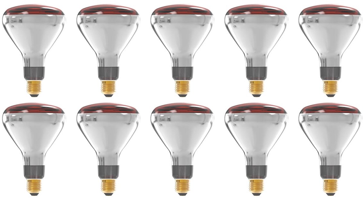 Technik E27 Infraroodlamp Dimbaar 250W - Half Infrarood Lamp R125 - 10 stuks