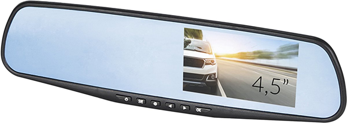 BLOW Dual Dashcam - Spiegelcamera met Achteruitrijcamera F600 - Full HD 1080p - 4.5 LCD - Groothoek 140°
