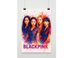 BLACKPINK Poster - Muziek Posters - KPOP - Aquarel - Tekst - Wanddecoratie Tienerkamer - 180 gram papier - L6785KMD - Formaat 70 x 100cm