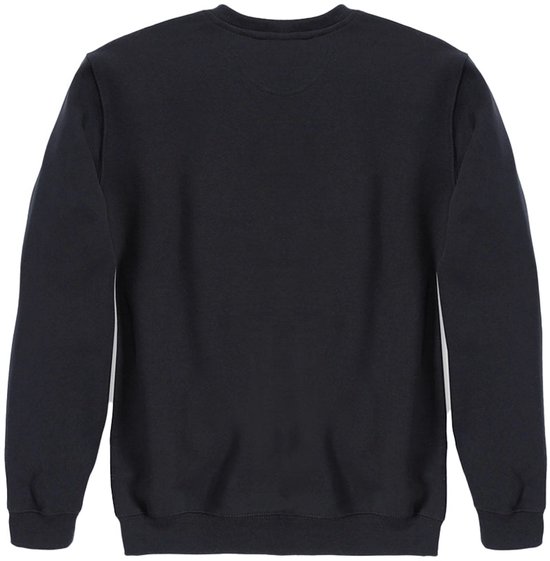 Zwarte Carhartt sweatshirt, achterkant, met ronde hals en lange mouwen.