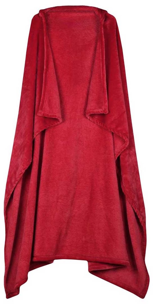 Sinterklaas-cape met muts, pluche deken, 150 x 110 cm